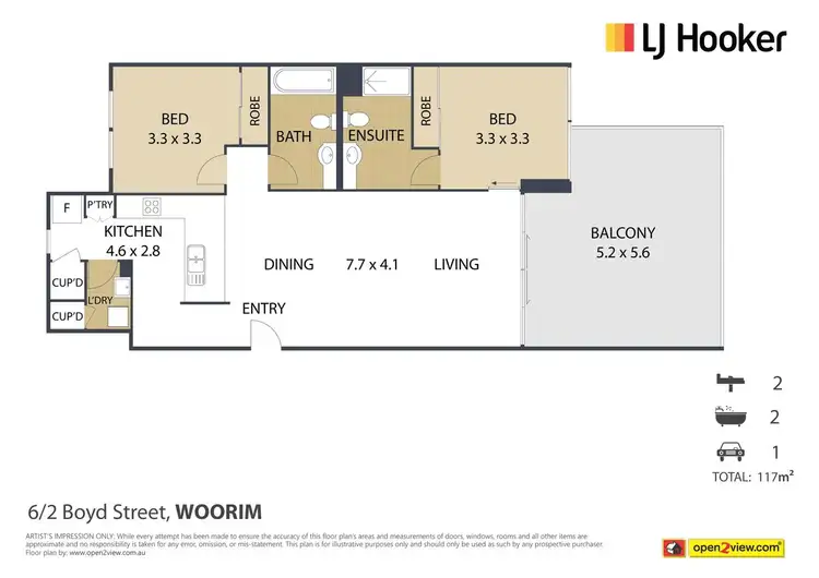Floorplan of Homely unit listing, 6/2-4 Boyd Street, Woorim QLD 4507