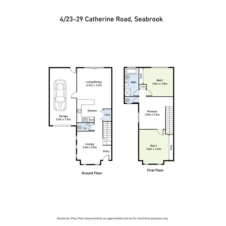 Floorplan of Homely townhouse listing, 4/23-29 Catherine Road, Seabrook VIC 3028
