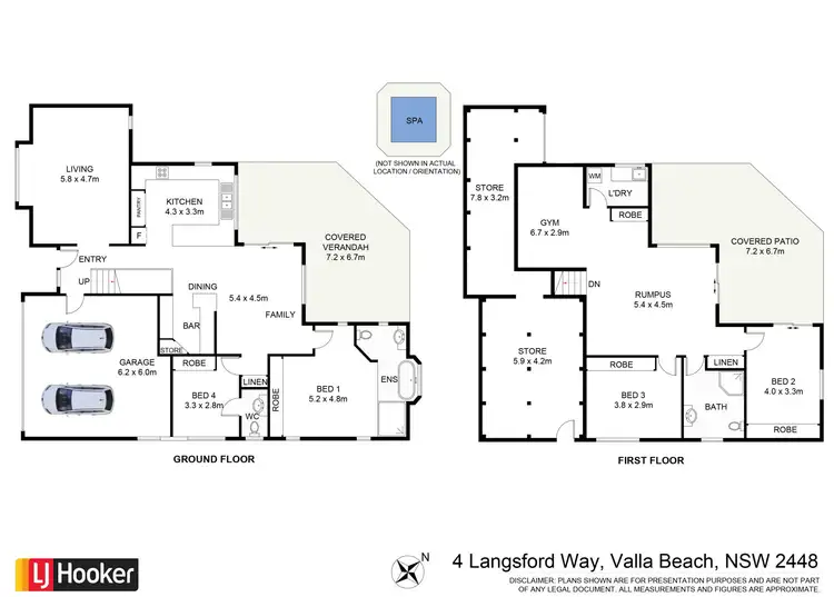 Floorplan of Homely house listing, 4 Langsford Way, Valla Beach NSW 2448