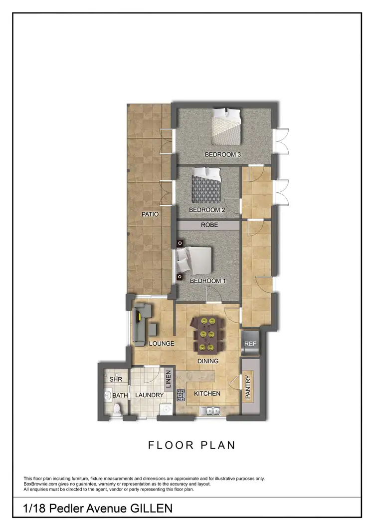 Floorplan of Homely unit listing, 1/18 Pedler Avenue, Gillen NT 870