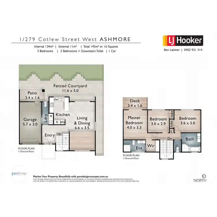 Floorplan of Homely townhouse listing, 1/279 Cotlew Street West, Ashmore QLD 4214