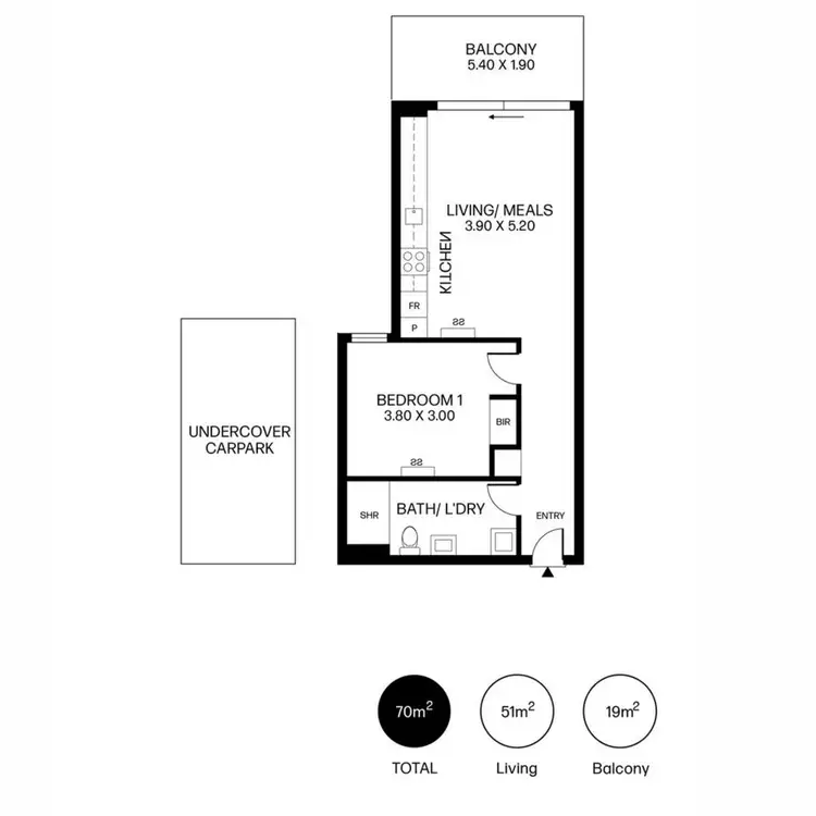 Floorplan of Homely apartment listing, 306/46 Sixth Street, Bowden SA 5007