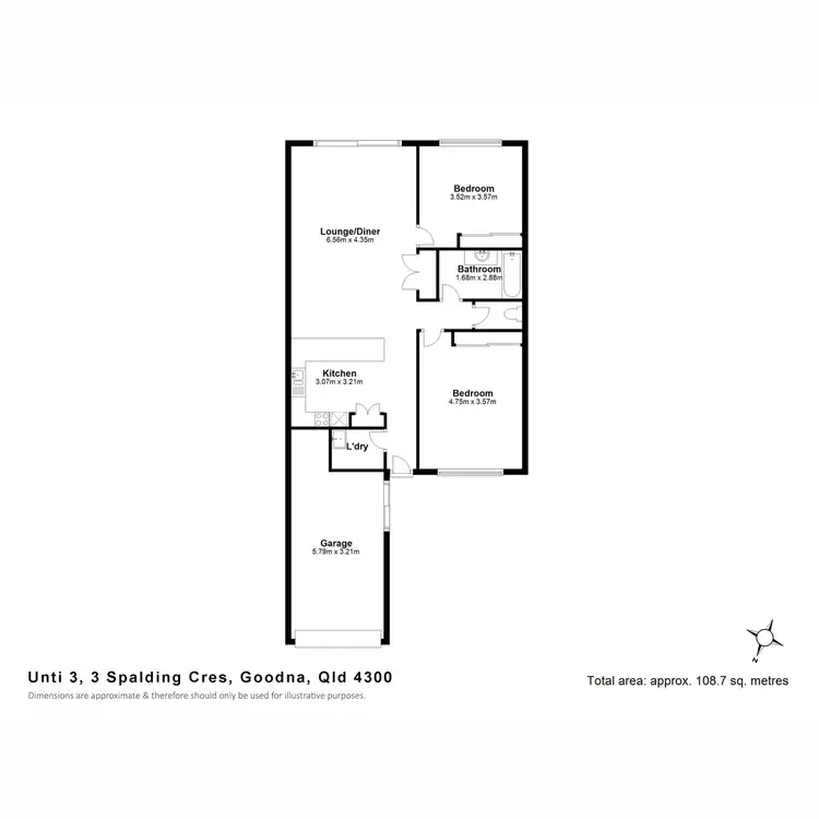 Floorplan of Homely unit listing, 3/3 Spalding Crescent, Goodna QLD 4300