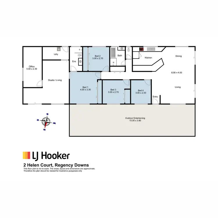 Floorplan of Homely house listing, 2 Helen Court, Regency Downs QLD 4341