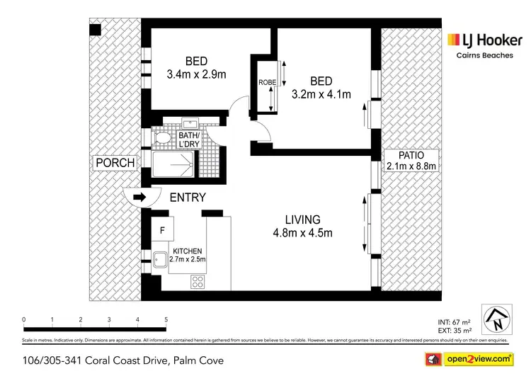 Floorplan of Homely unit listing, 106/305-341 Coral Coast Drive, Palm Cove QLD 4879