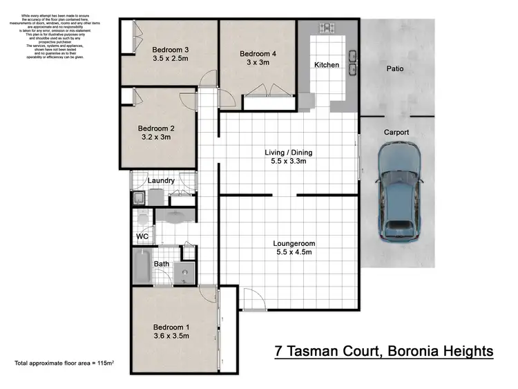 Floorplan of Homely house listing, 7 Tasman Court, Boronia Heights QLD 4124