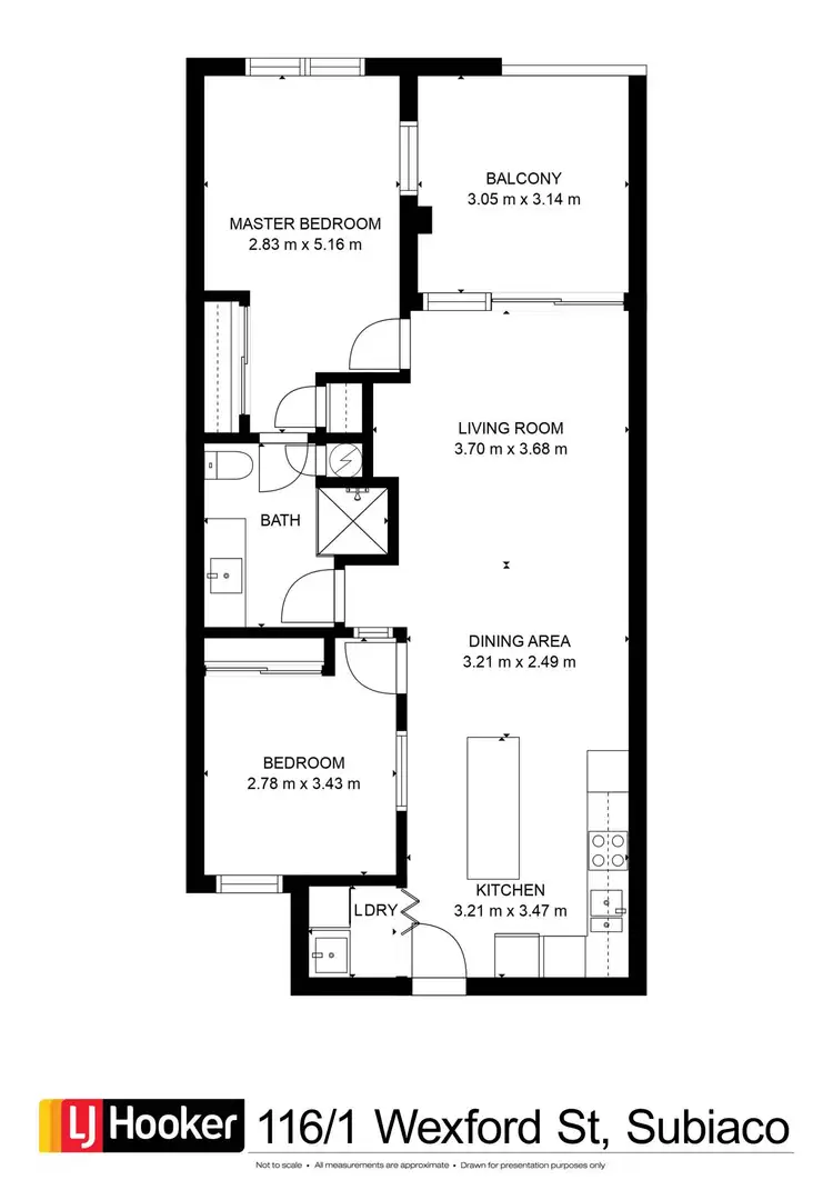 Floorplan of Homely apartment listing, 116/1 Wexford Street, Subiaco WA 6008