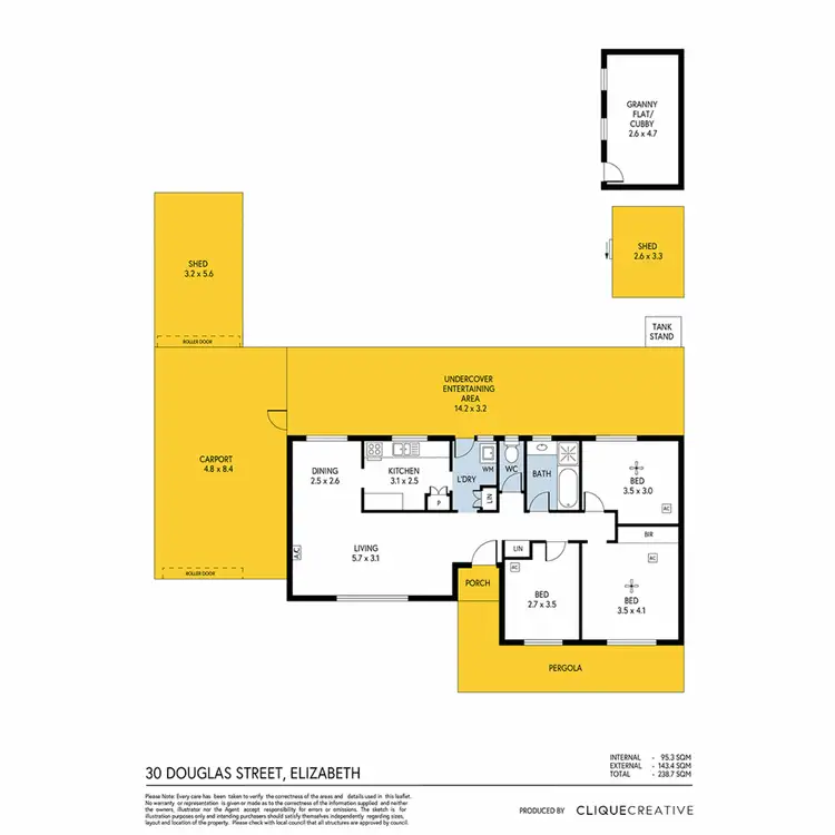 Floorplan of Homely house listing, 30 Douglas Street, Elizabeth Downs SA 5113
