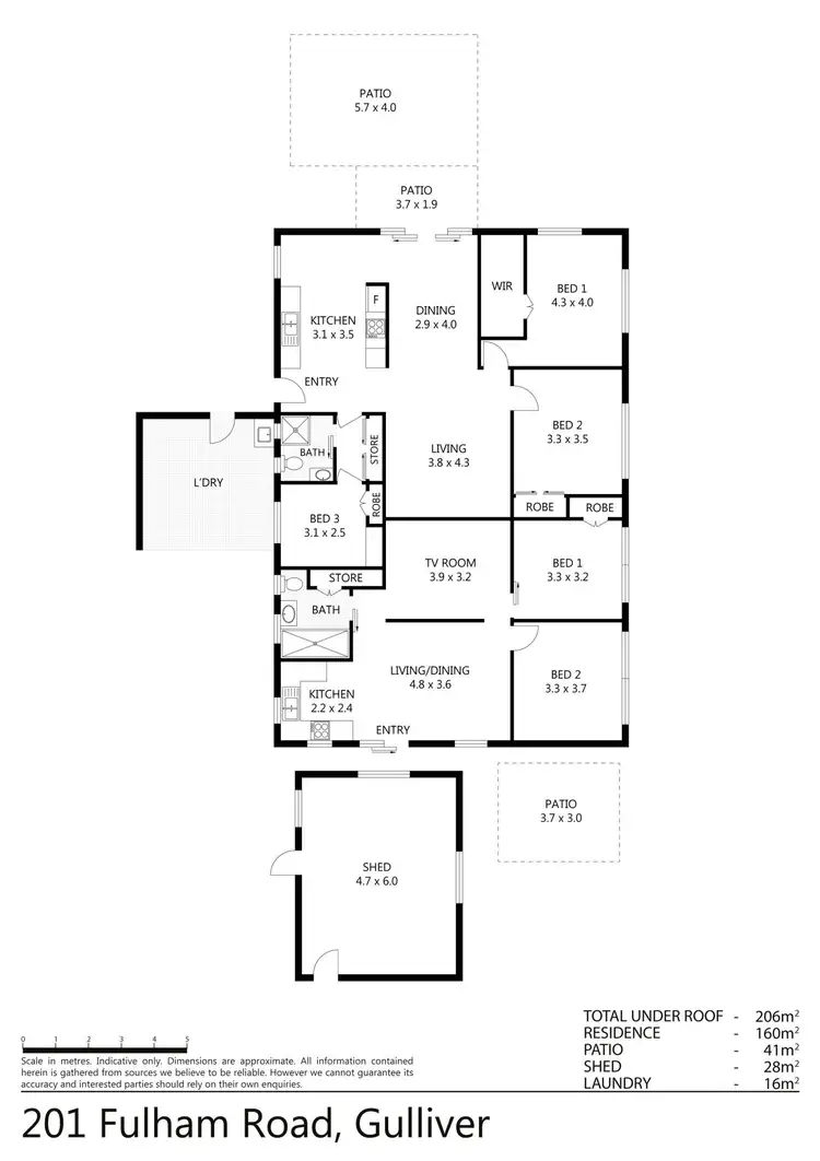 Floorplan of Homely semi-detached listing, 201 Fulham Road, Gulliver QLD 4812