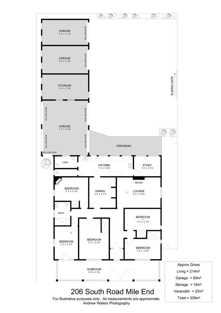 Floorplan of Homely house listing, 206 South Road, Mile End SA 5031