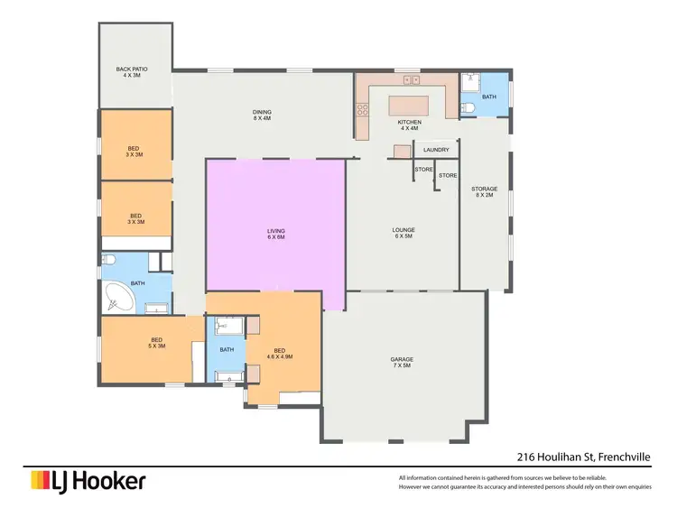 Floorplan of Homely house listing, 216 Houlihan Street, Frenchville QLD 4701