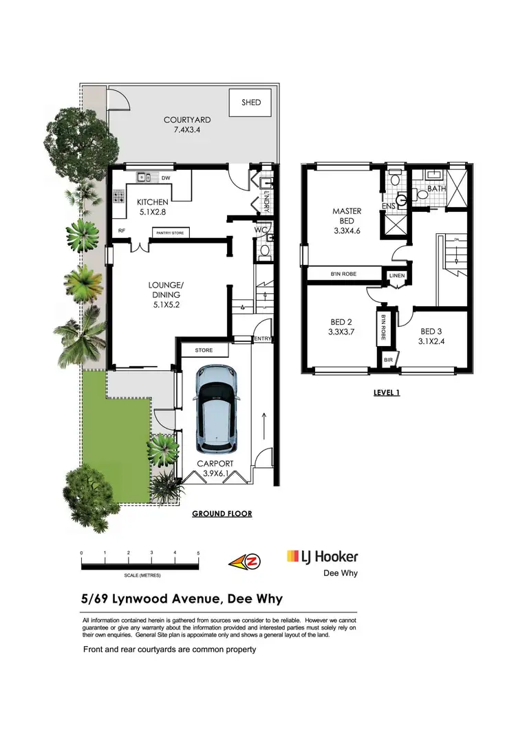 Floorplan of Homely townhouse listing, 5/69 Lynwood Avenue, Dee Why NSW 2099