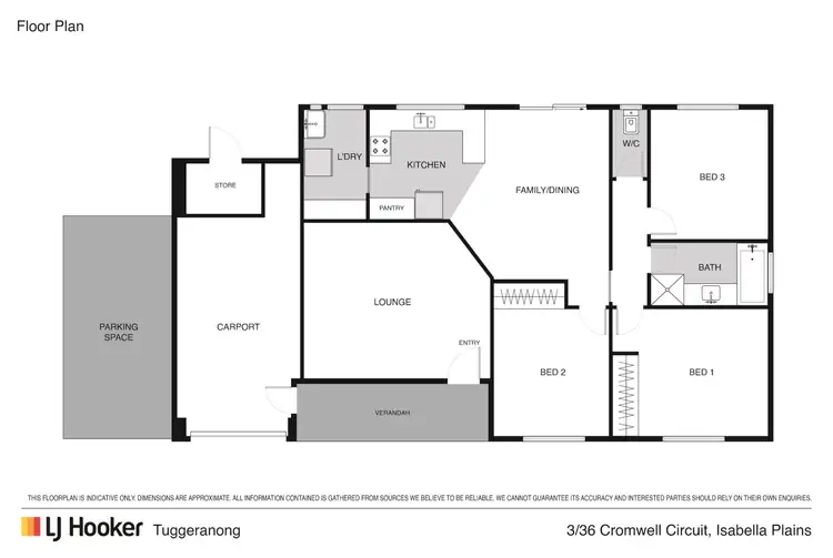 Floorplan of Homely townhouse listing, 3/36 Cromwell Circuit, Isabella Plains ACT 2905
