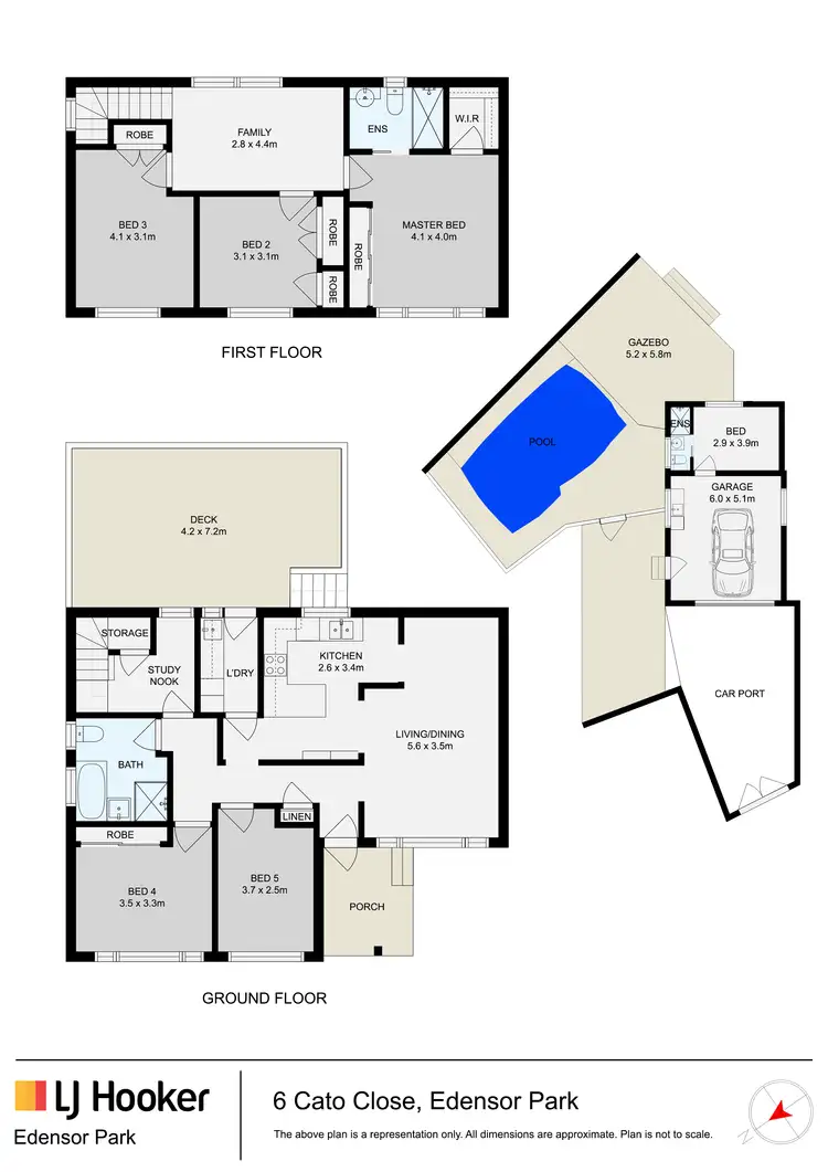 Floorplan of Homely house listing, 6 Cato Close, Edensor Park NSW 2176