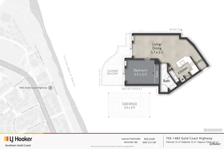 Floorplan of Homely unit listing, 705/1483 Gold Coast Highway, Palm Beach QLD 4221