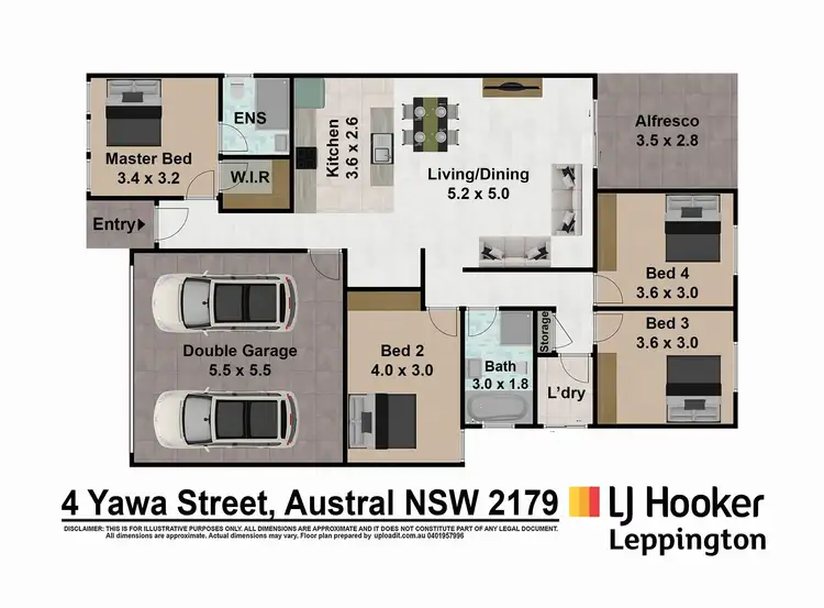 Floorplan of Homely house listing, 4 Yawa Street, Austral NSW 2179
