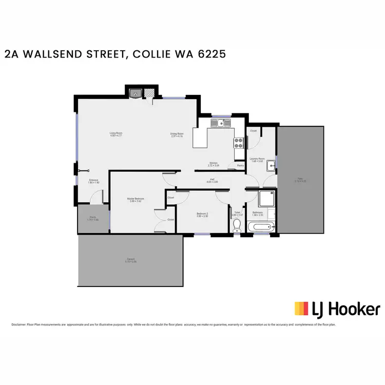 Floorplan of Homely unit listing, A/2 Wallsend Street, Collie WA 6225