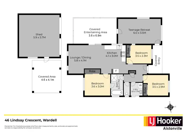 Floorplan of Homely house listing, 46 Lindsay Crescent, Wardell NSW 2477