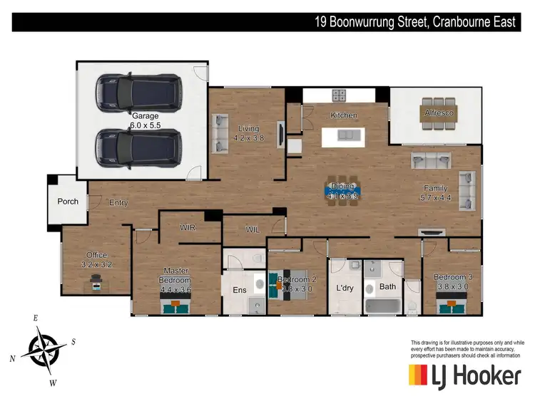 Floorplan of Homely house listing, 19 Boonwurrung Street, Cranbourne East VIC 3977