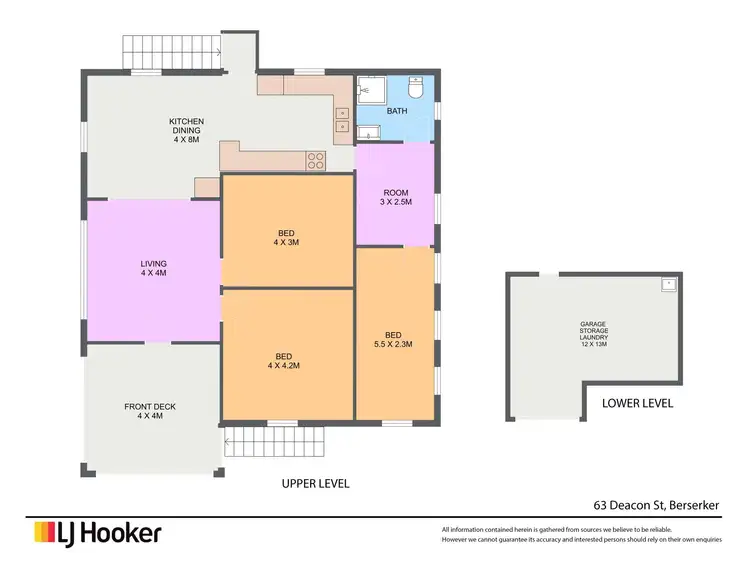 Floorplan of Homely house listing, 63 Deacon Street, Berserker QLD 4701