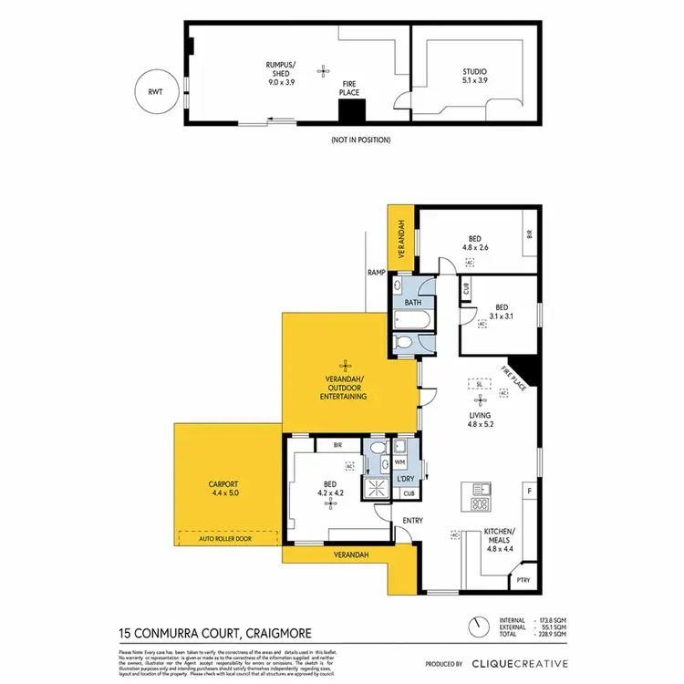 Floorplan of Homely house listing, 15 Conmurra Court, Craigmore SA 5114