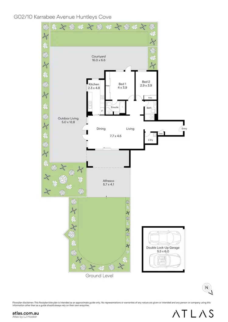 Floorplan of Homely unit listing, G02/10 Karrabee Avenue, Huntleys Cove NSW 2111