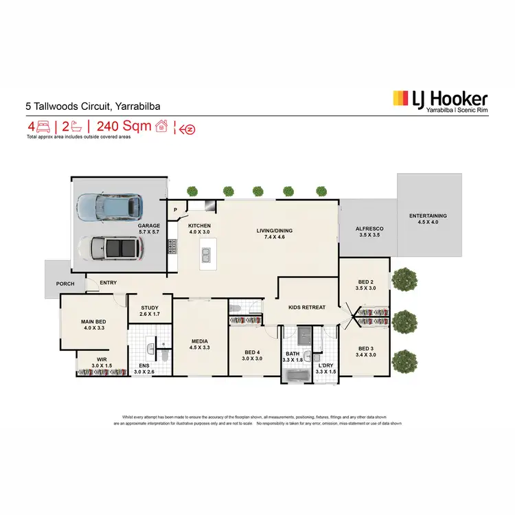 Floorplan of Homely house listing, 5 Tallwoods Circuit, Yarrabilba QLD 4207