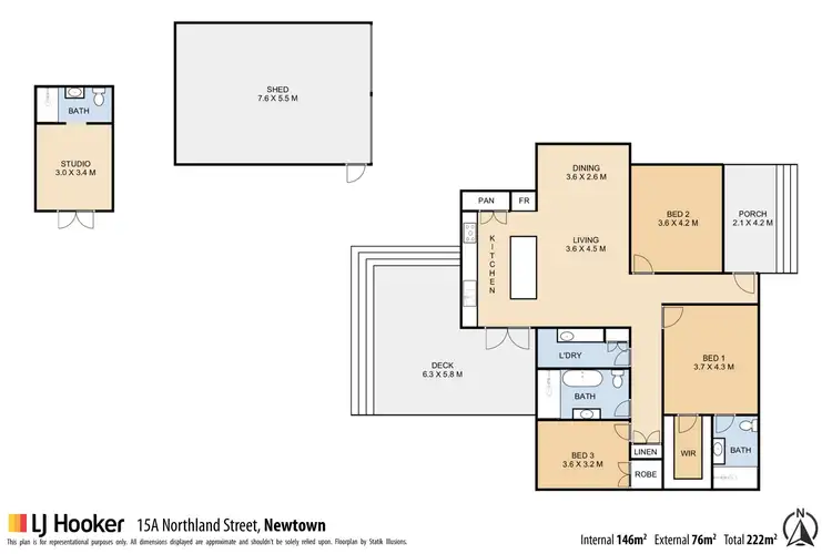 Floorplan of Homely house listing, 15A Northland Street, Newtown QLD 4350
