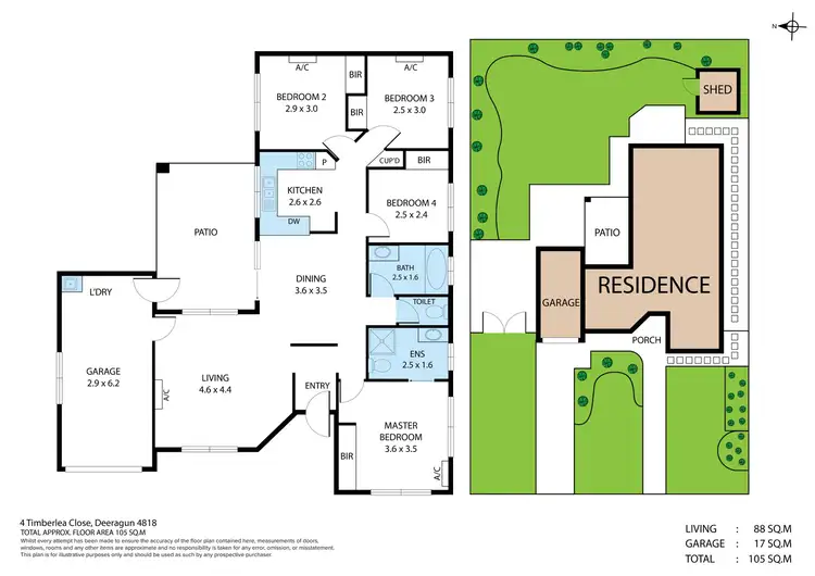 Floorplan of Homely house listing, 4 Timberlea Close, Deeragun QLD 4818