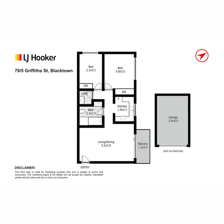 Floorplan of Homely unit listing, 79/5 Griffiths Street, Blacktown NSW 2148
