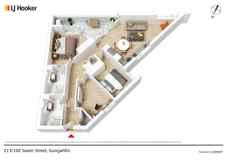 Floorplan of Homely apartment listing, 213/100 Swain Street, Gungahlin ACT 2912