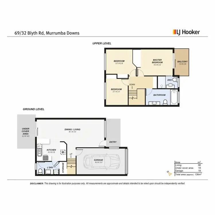 Floorplan of Homely townhouse listing, 69/32 Blyth Road, Murrumba Downs QLD 4503