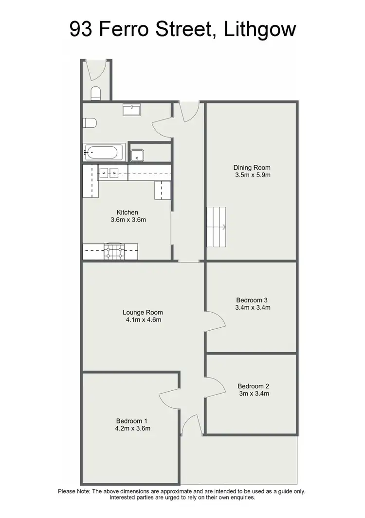 Floorplan of Homely house listing, 93 Ferro Street, Lithgow NSW 2790