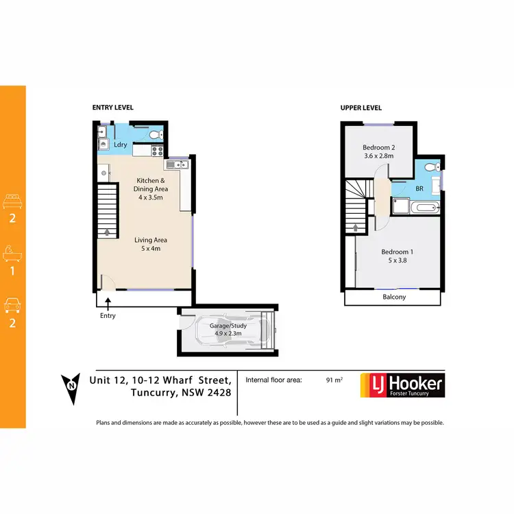 Floorplan of Homely unit listing, 12/10 Wharf Street, Tuncurry NSW 2428
