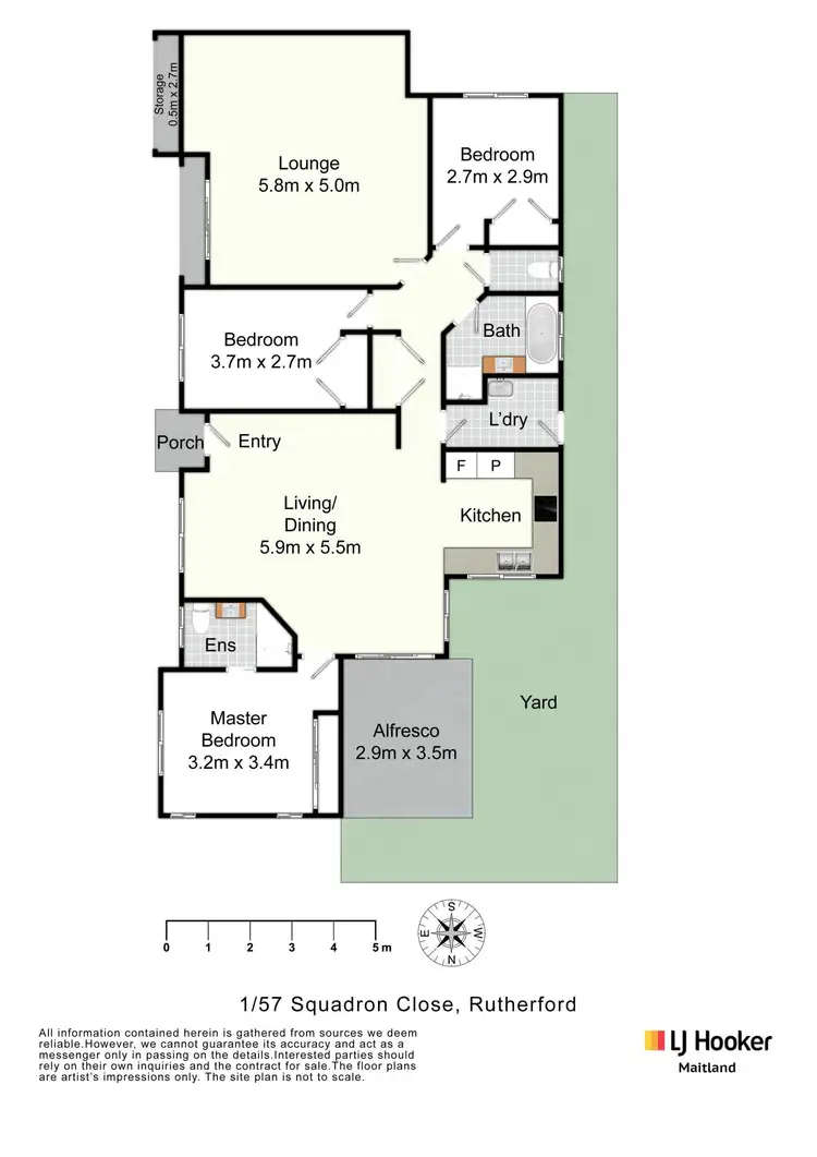 Floorplan of Homely house listing, 1/57 Squadron Crescent, Rutherford NSW 2320