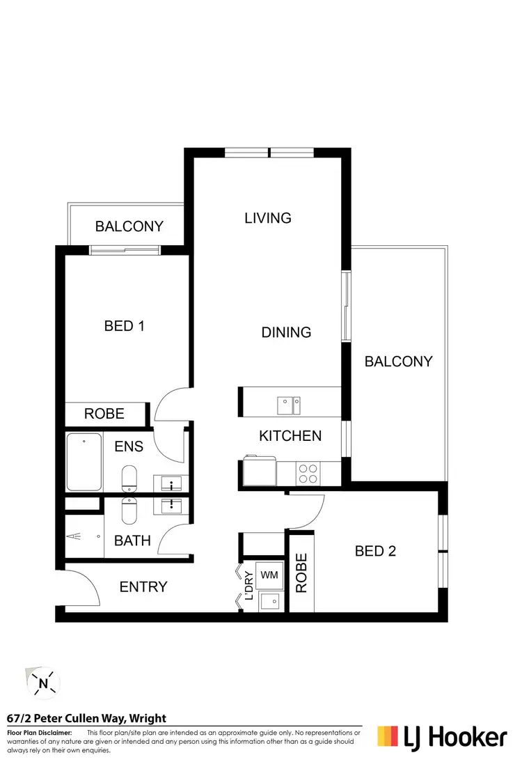 Floorplan of Homely apartment listing, 67/2 Peter Cullen Way, Wright ACT 2611