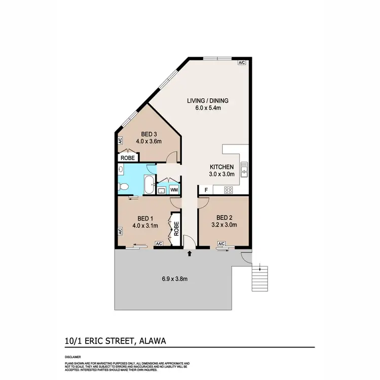 Floorplan of Homely unit listing, 10/1 Eric Street, Alawa NT 810