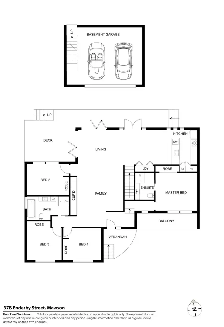 Floorplan of Homely house listing, 37B Enderby Street, Mawson ACT 2607