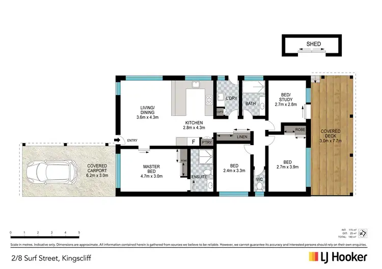 Floorplan of Homely semi-detached listing, 2/8 Surf Street, Kingscliff NSW 2487