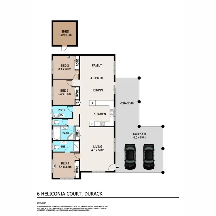 Floorplan of Homely house listing, 6 Heliconia Court, Durack NT 830