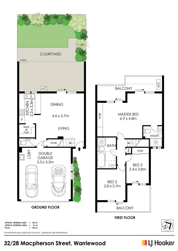 Floorplan of Homely townhouse listing, 32/28 MacPherson Street, Warriewood NSW 2102