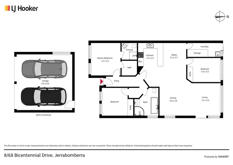 Floorplan of Homely townhouse listing, 8/68 Bicentennial Drive, Jerrabomberra NSW 2619
