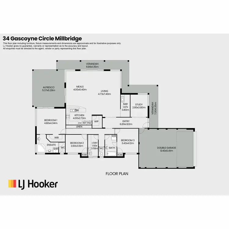 Floorplan of Homely house listing, 34 Gascoyne Circle, Millbridge WA 6232