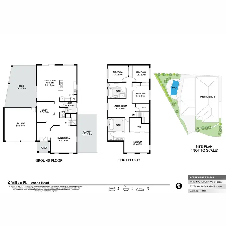 Floorplan of Homely house listing, 2 William Place, Lennox Head NSW 2478