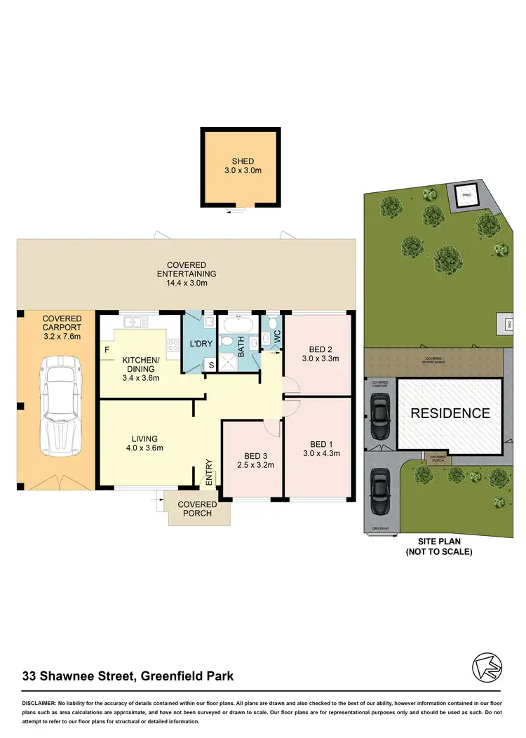 Floorplan of Homely house listing, 33 Shawnee St, Greenfield Park NSW 2176