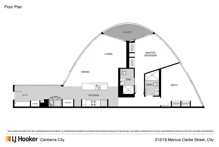 Floorplan of Homely apartment listing, 212/19 Marcus Clarke Street, Acton ACT 2601
