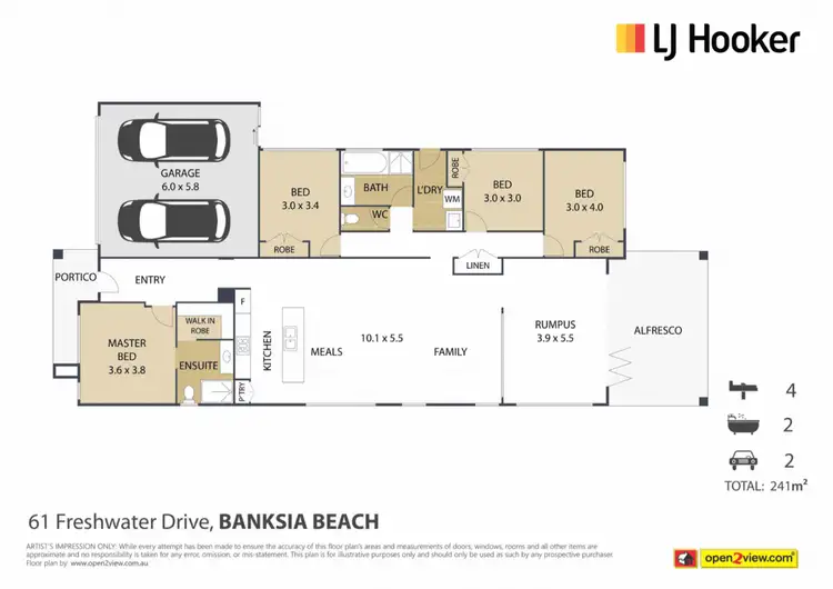 Floorplan of Homely house listing, 61 Freshwater Drive, Banksia Beach QLD 4507