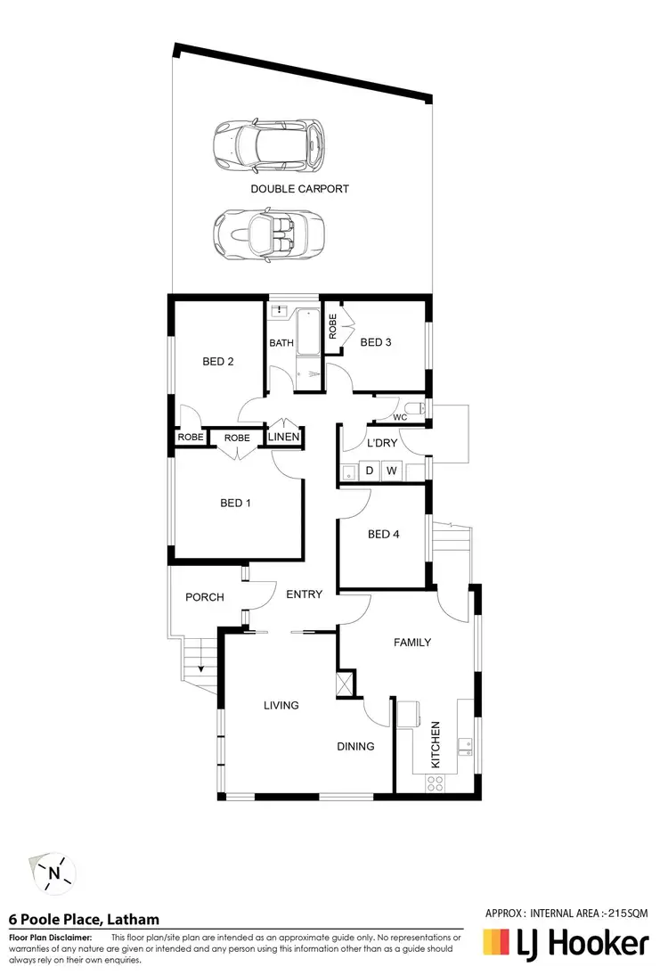 Floorplan of Homely house listing, 6 Poole Place, Latham ACT 2615