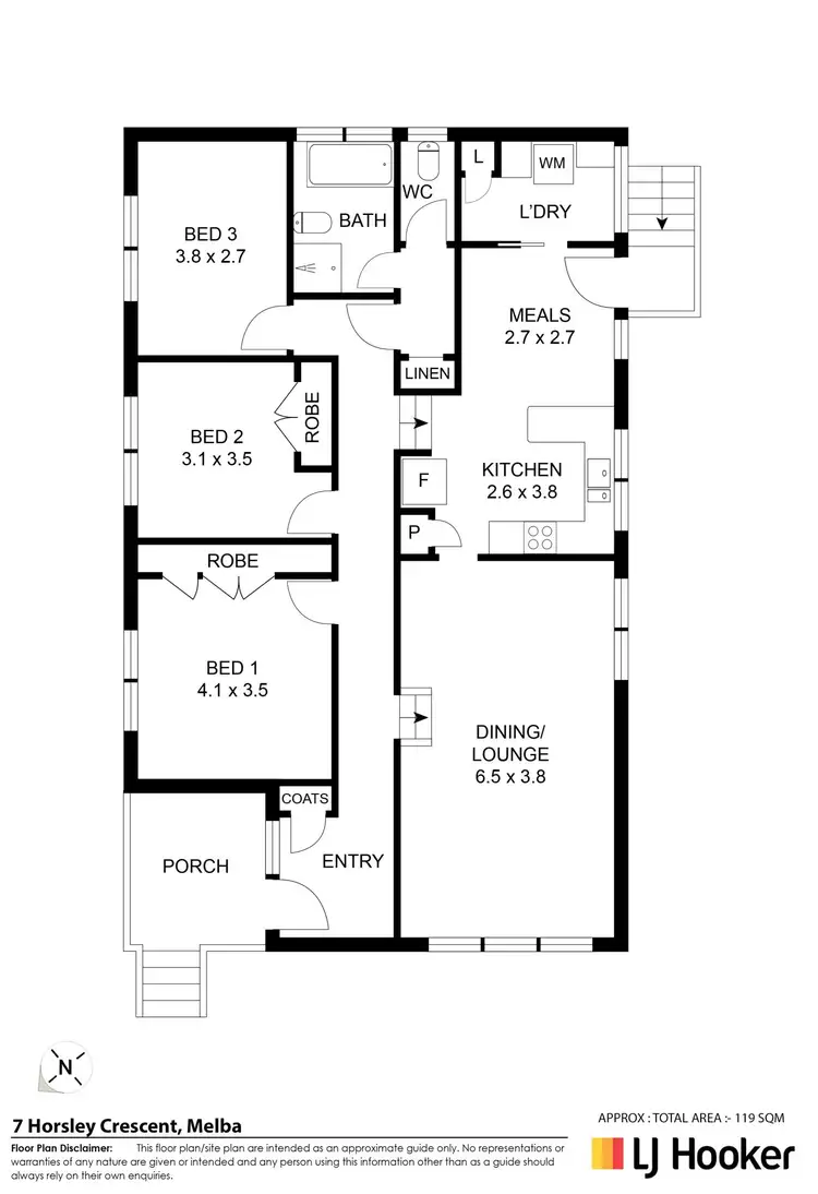 Floorplan of Homely house listing, 7 Horsley Crescent, Melba ACT 2615