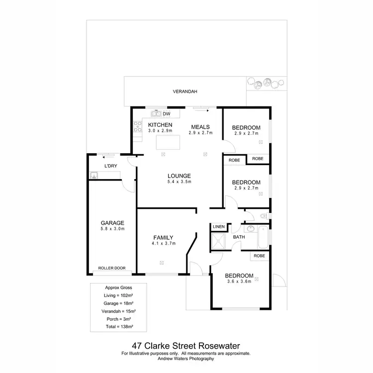 Floorplan of Homely house listing, 47 Clarke Street, Rosewater SA 5013
